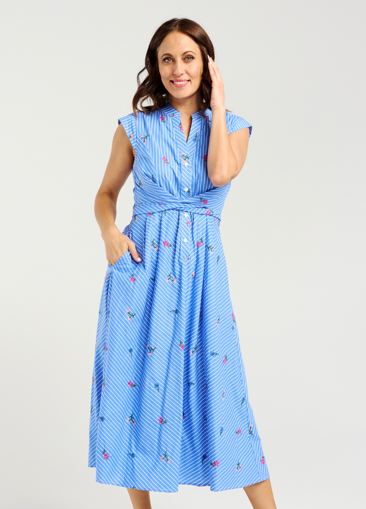 Zafina Mila Dress Spring Stripe