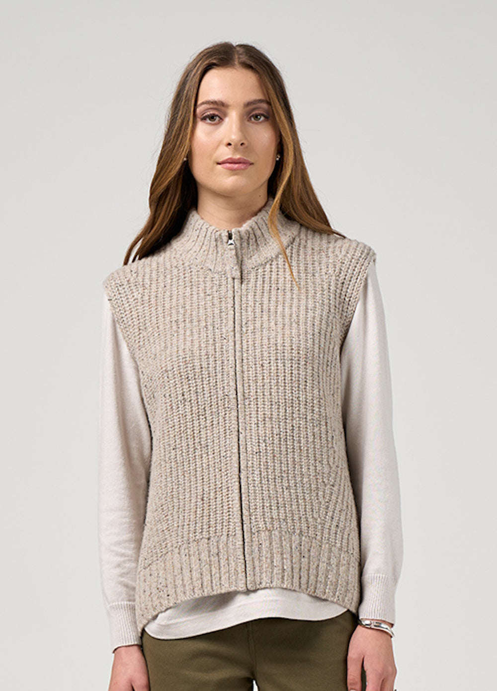 Madly Sweetly Campfire Vest Pumice Fleck