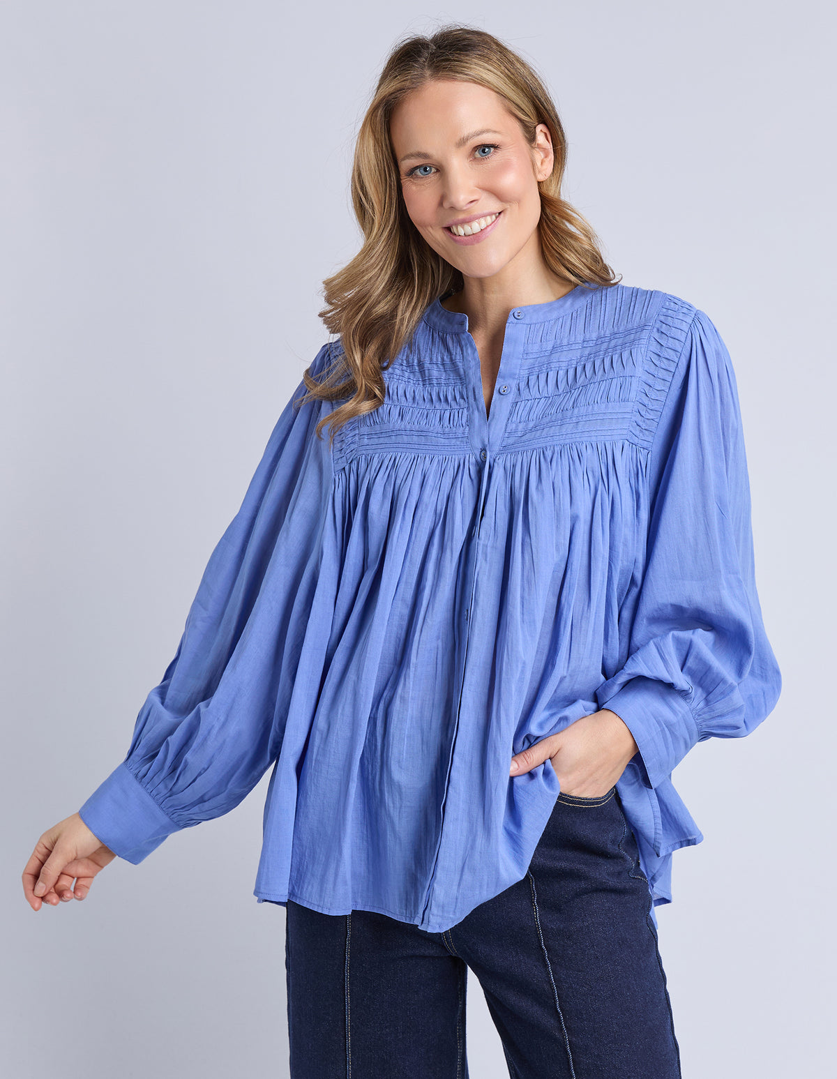 Elm Montana Blouse Cornflower
