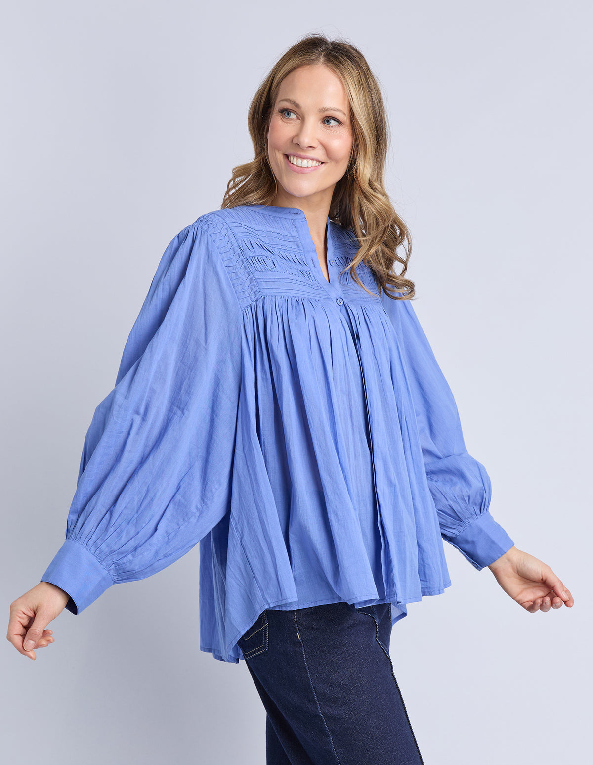 Elm Montana Blouse Cornflower