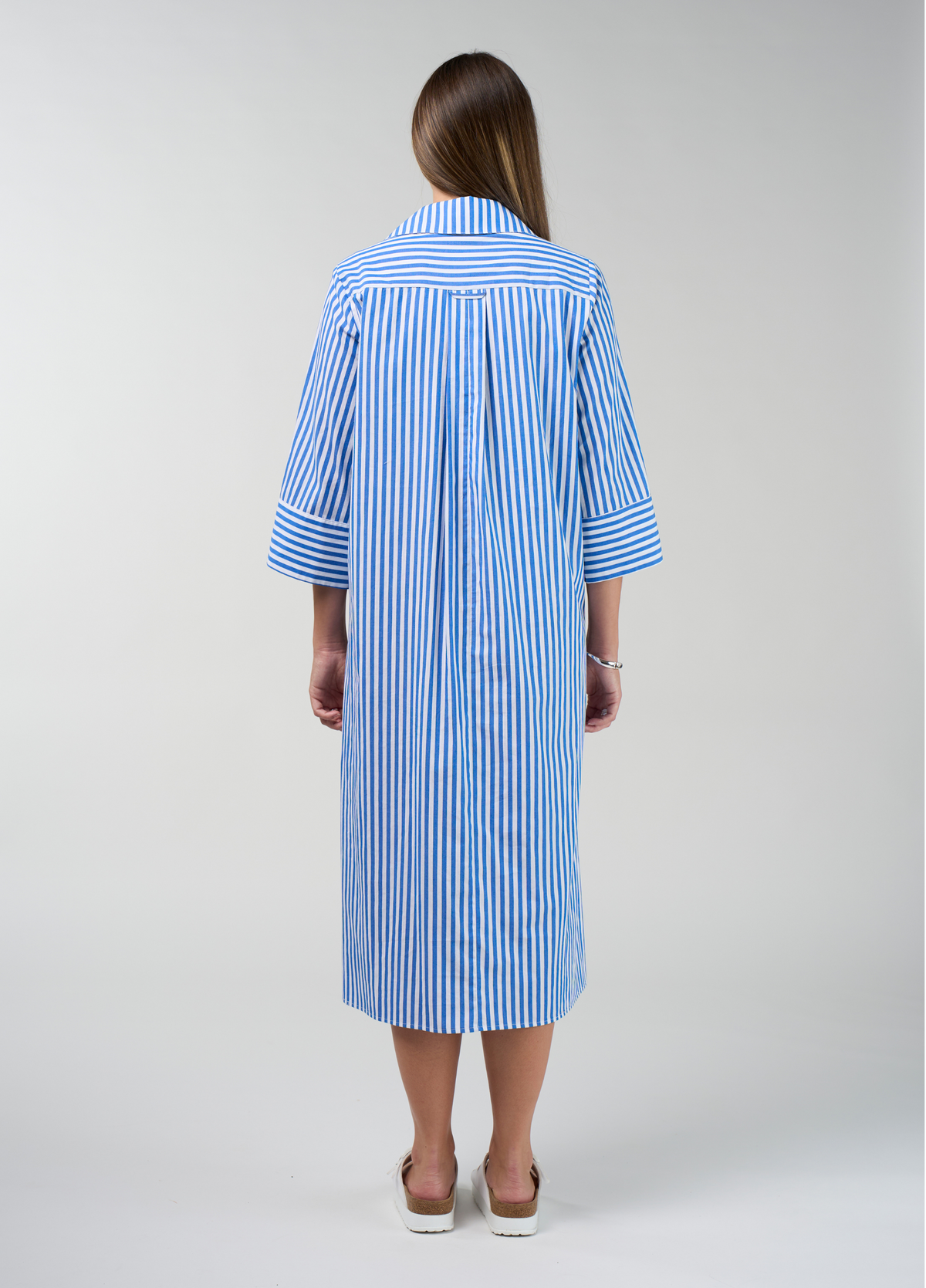 Madly Sweetly Connect Shirt Dress Cobalt