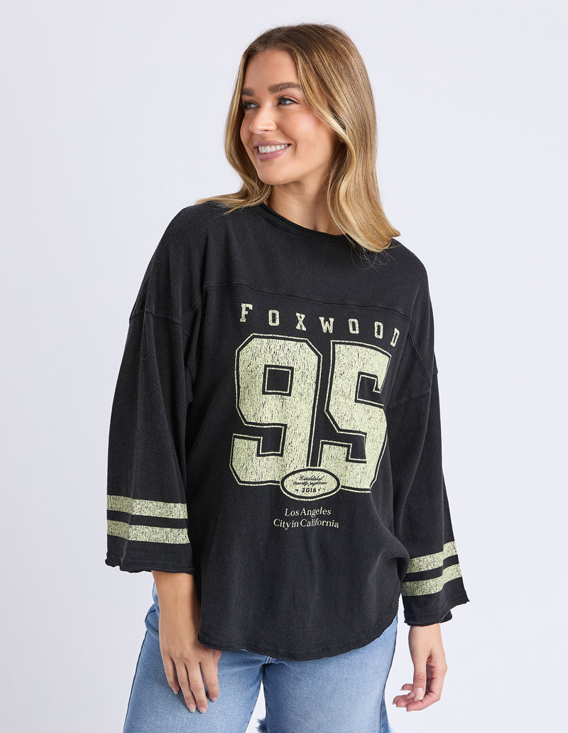 Foxwood Ninety Five L/S Tee Washed Black