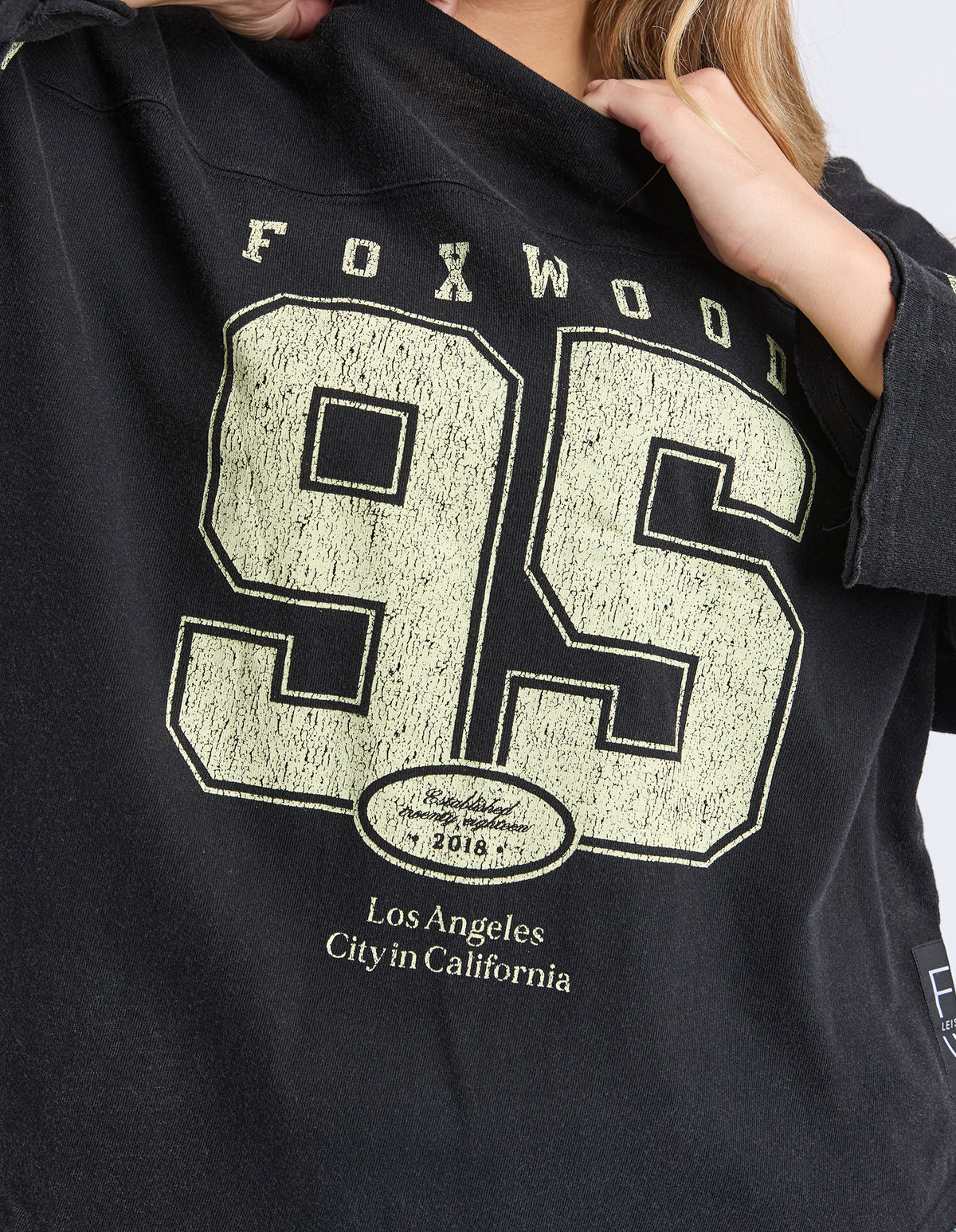 Foxwood Ninety Five L/S Tee Washed Black