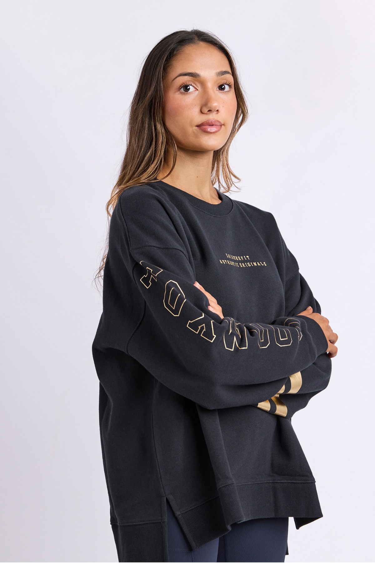 Foxwood Metallic Origin Crew Black