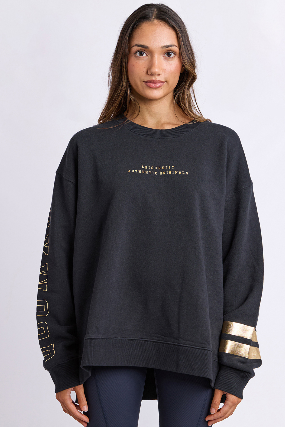 Foxwood Metallic Origin Crew Black