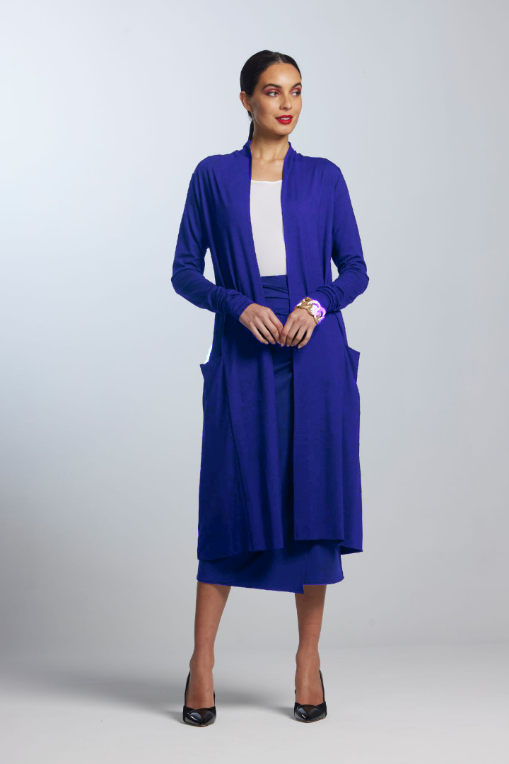 Paula Ryan Long Shrug - Cobalt Blue