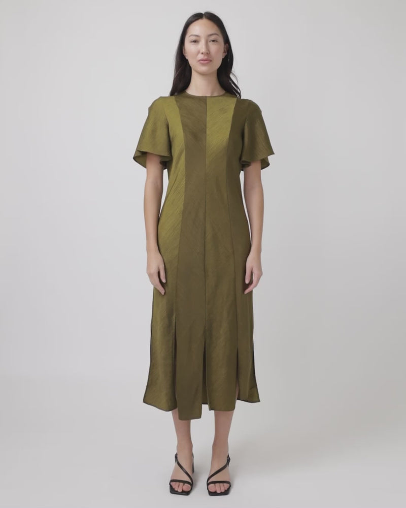 Kate Sylvester Xanthe Dress Old Gold