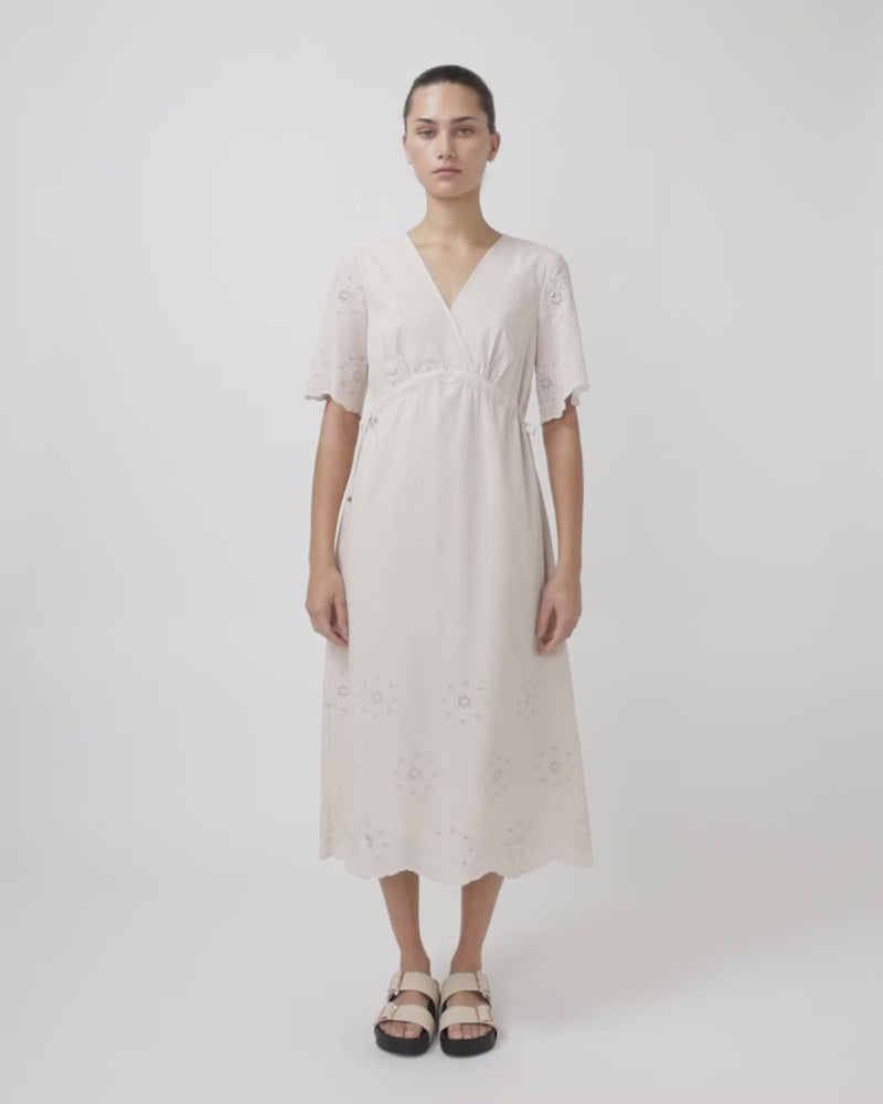 Sylvester Broderie Dress Chalk