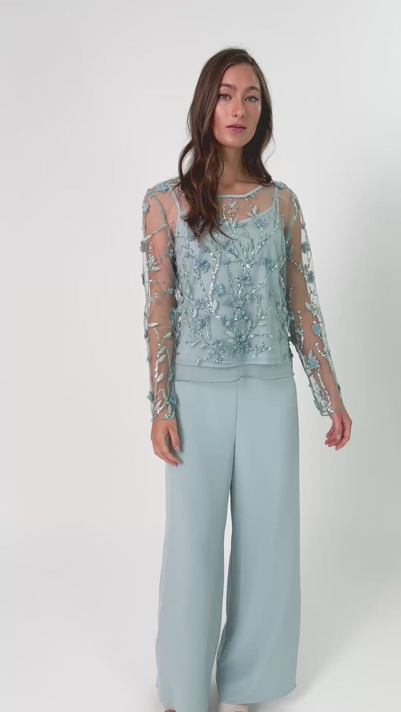 Frank Lyman Aqua Mist Two Piece Set