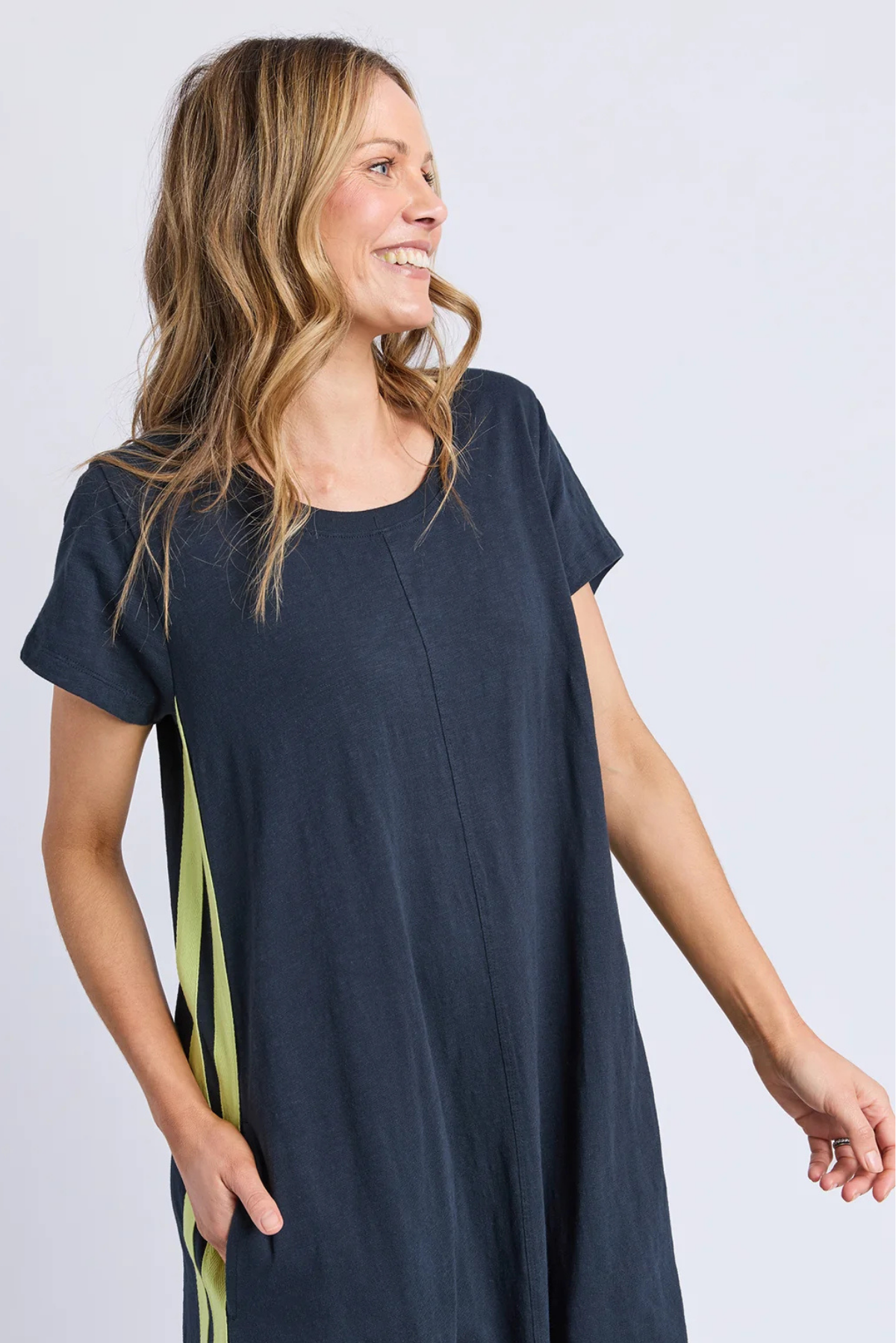 Foxwood Recovery Dress - Navy / Neon Lemon