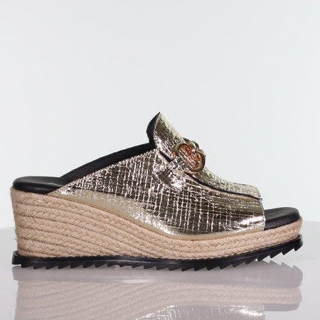 Hailey Sneaker - Croc / Silver