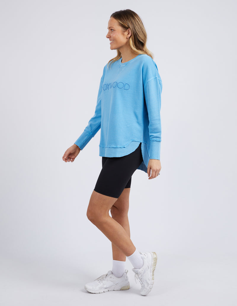 Foxwood Simplified Metallic Crew - Bright Blue