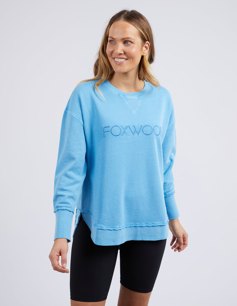 Foxwood Simplified Metallic Crew - Bright Blue