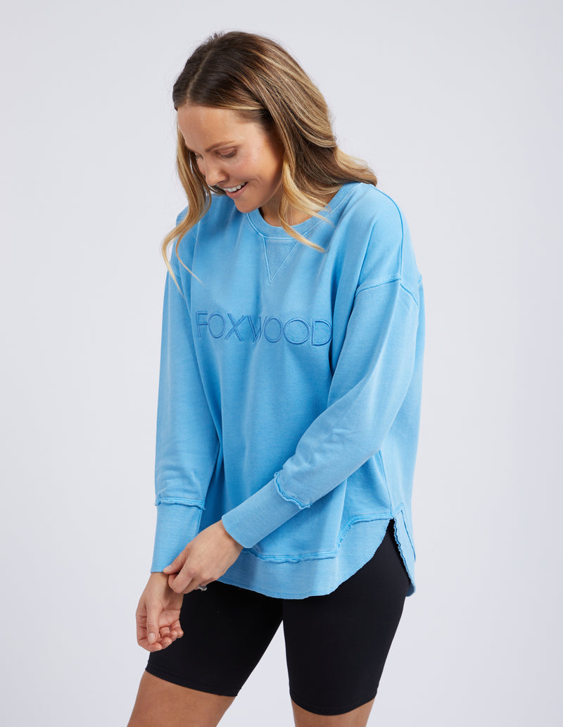 Foxwood Simplified Metallic Crew - Bright Blue