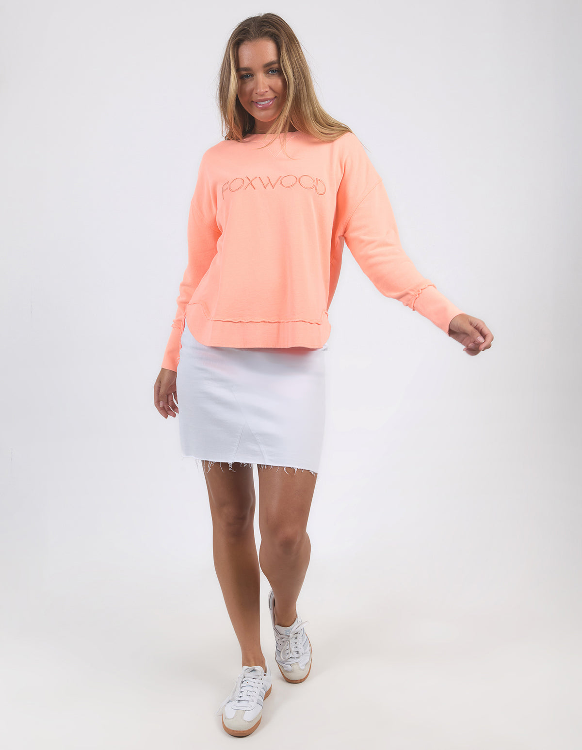 Foxwood Simplified Crew - Neon Peach