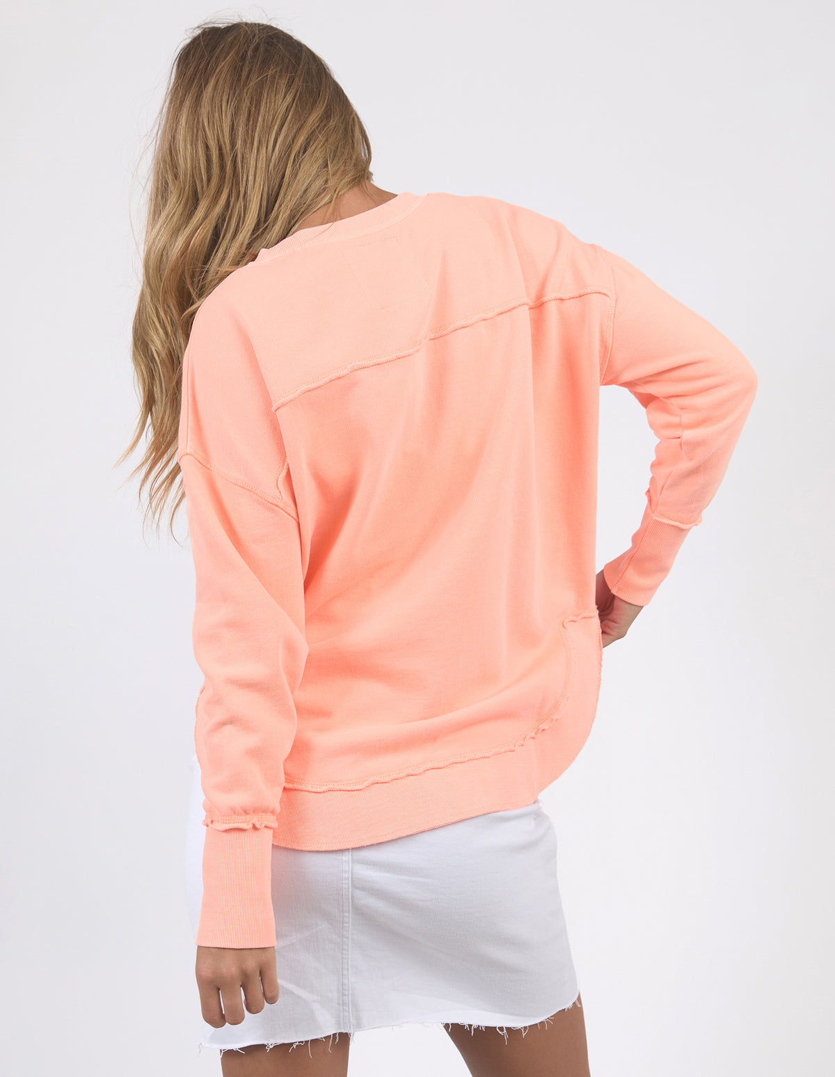 Foxwood Simplified Crew - Neon Peach