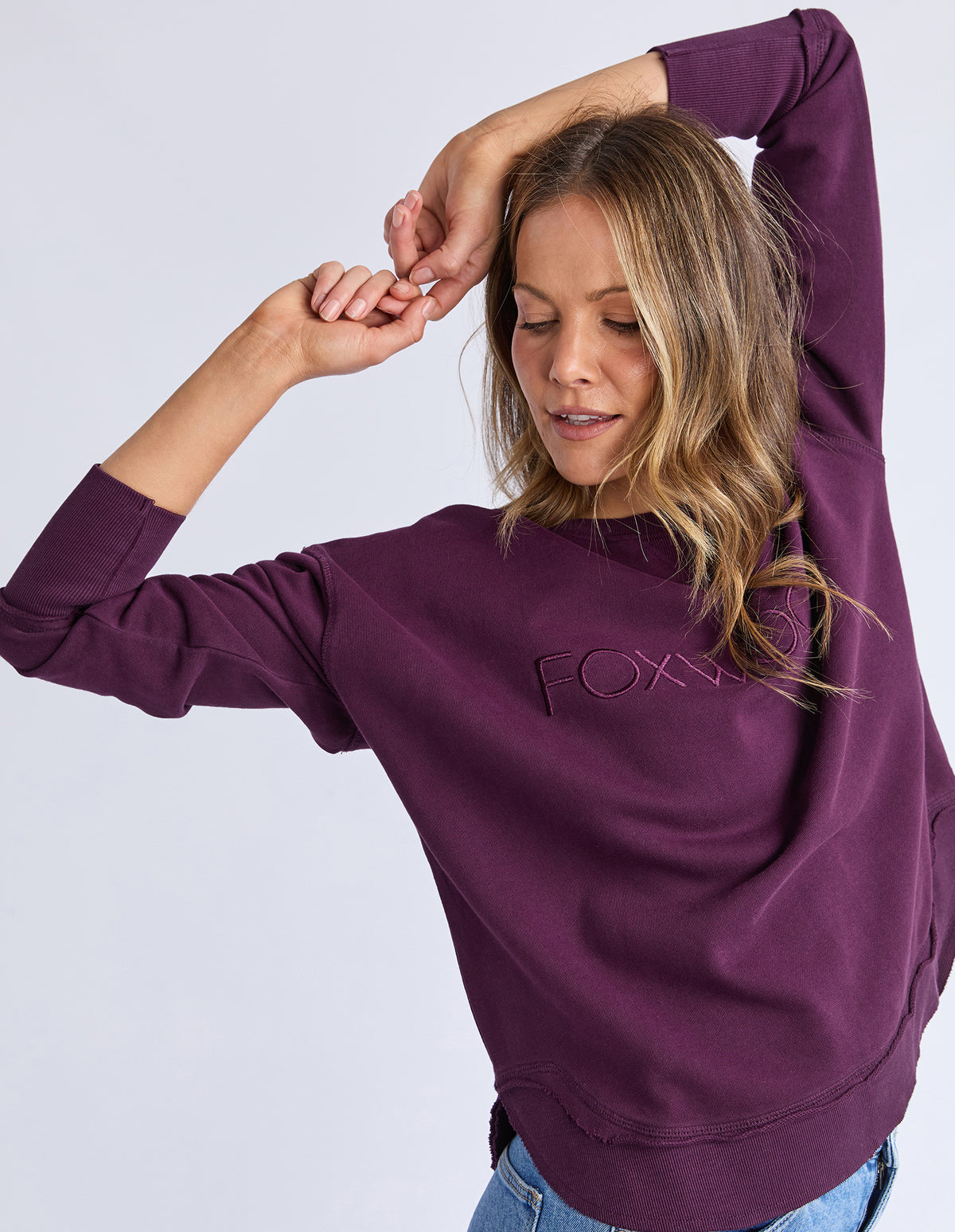 Foxwood Simplified Crew - Plum