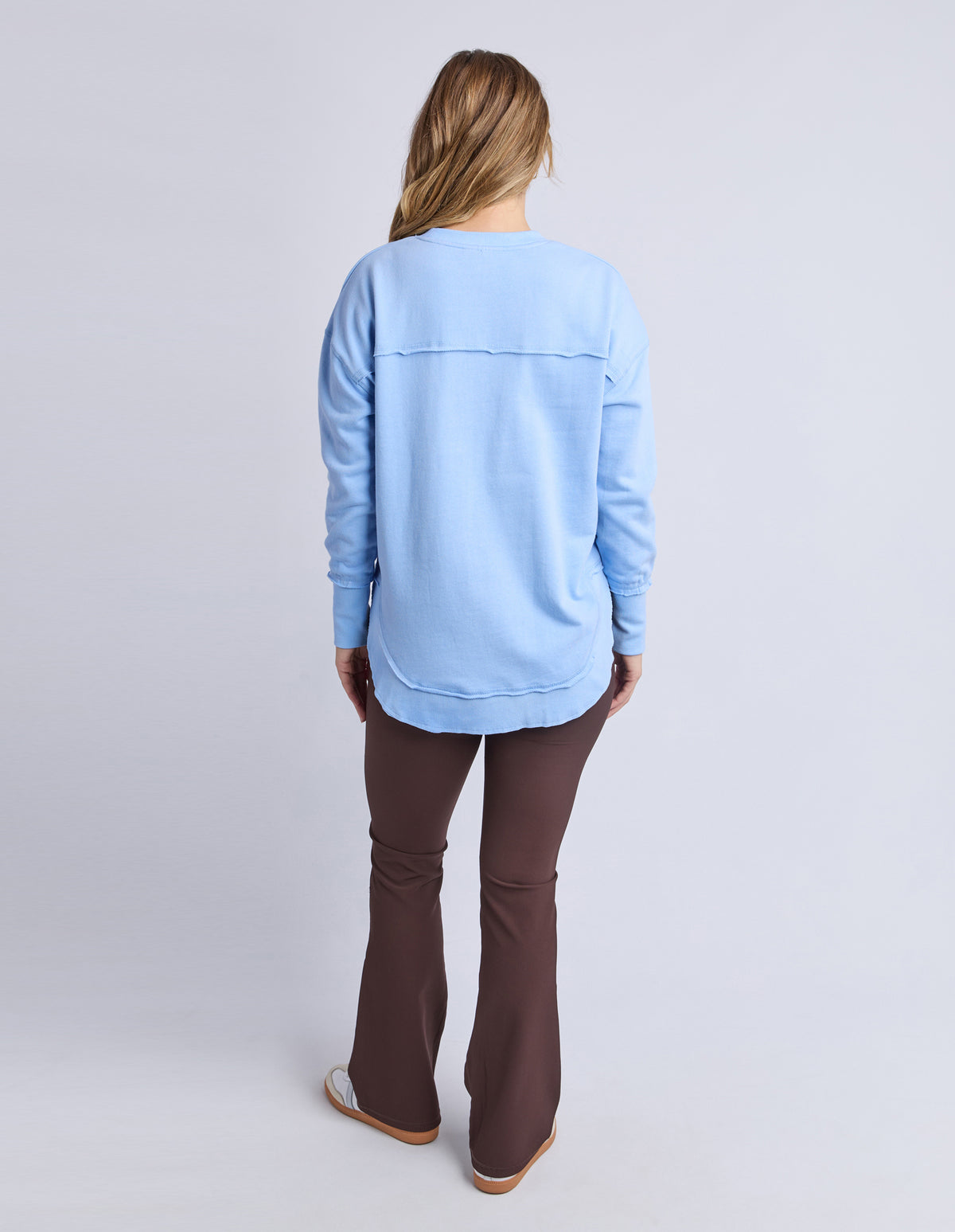 Foxwood Simplified Metallic Crew - Baby Blue