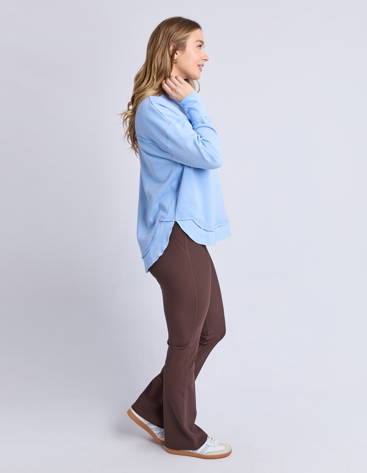 Foxwood Simplified Metallic Crew - Baby Blue