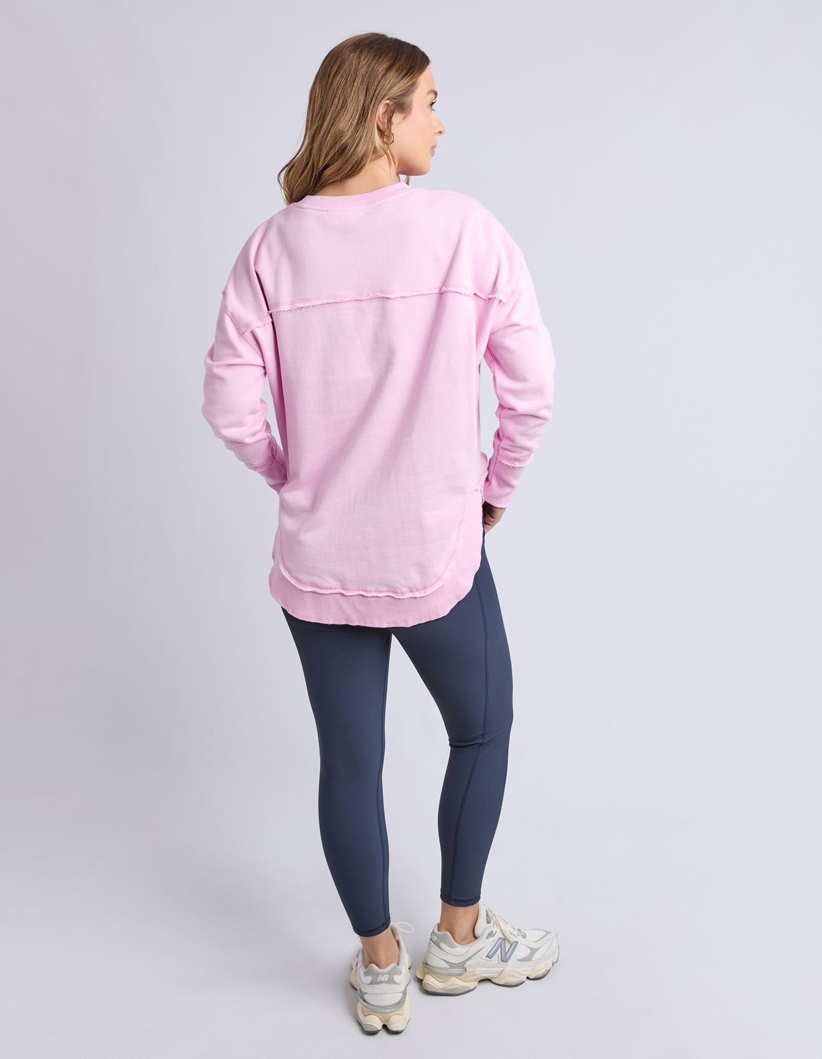 Foxwood Simplified Metallic Crew - Bright Pink
