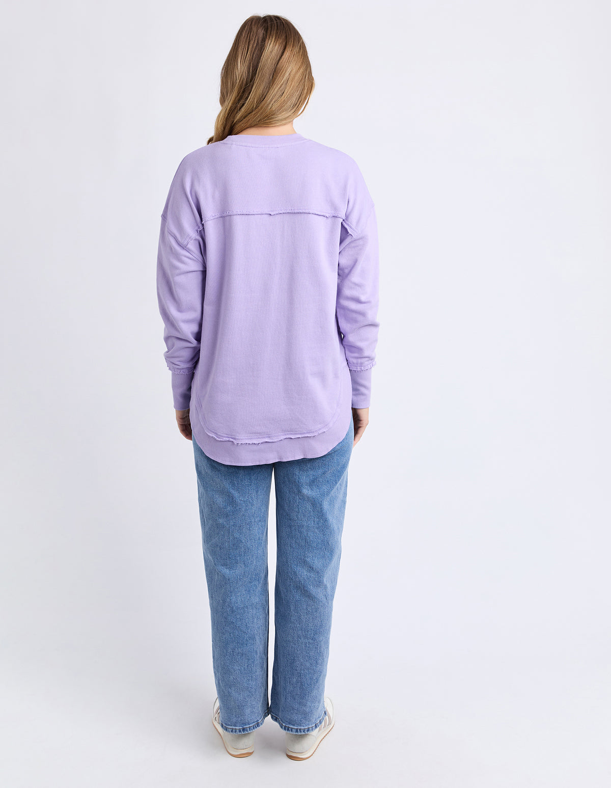 Foxwood Simplified Metallic Crew - Lavender
