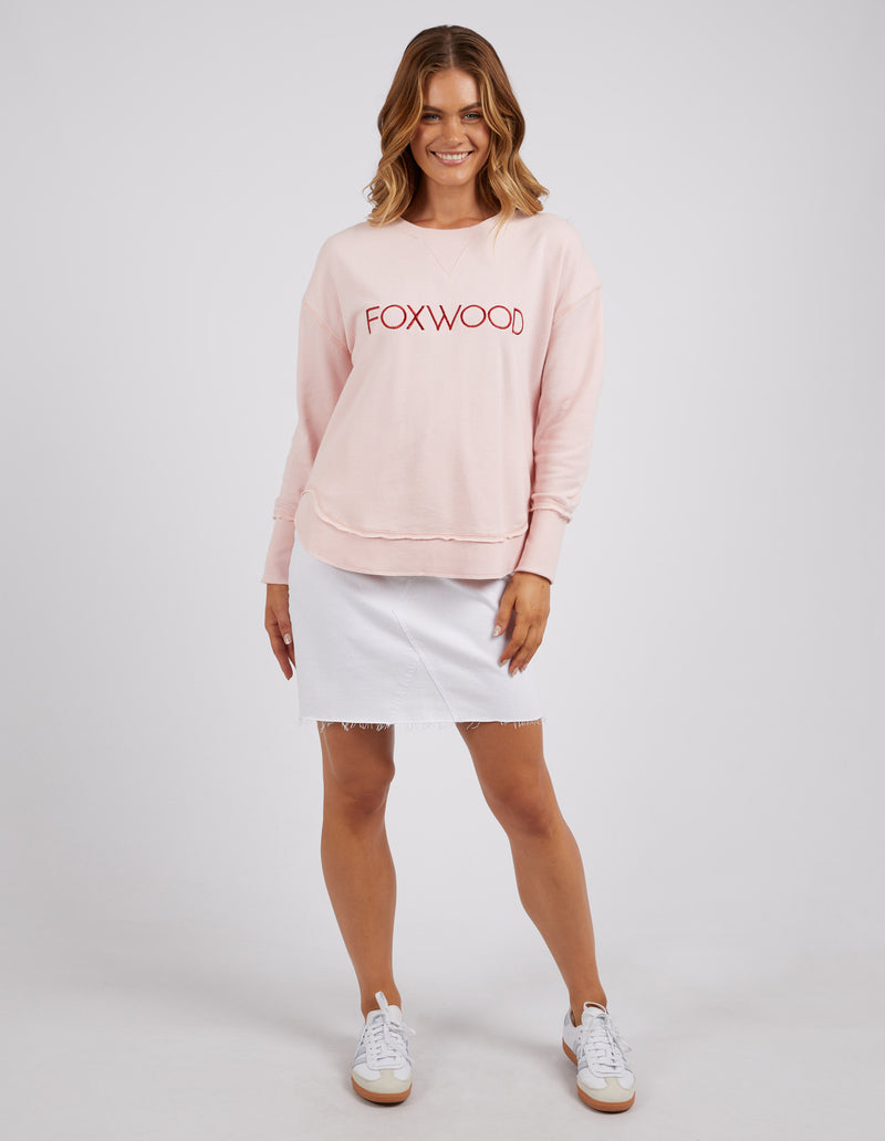 Foxwood Simplified Metallic Crew Pale Pink