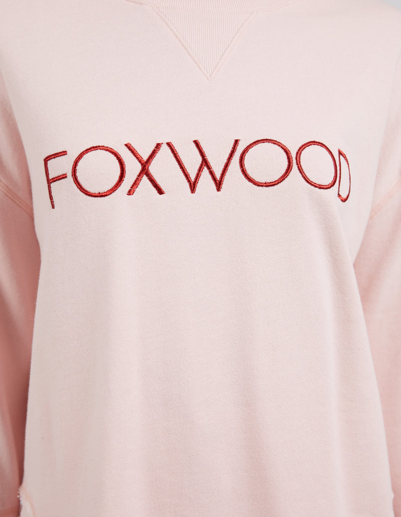 Foxwood Simplified Metallic Crew Pale Pink