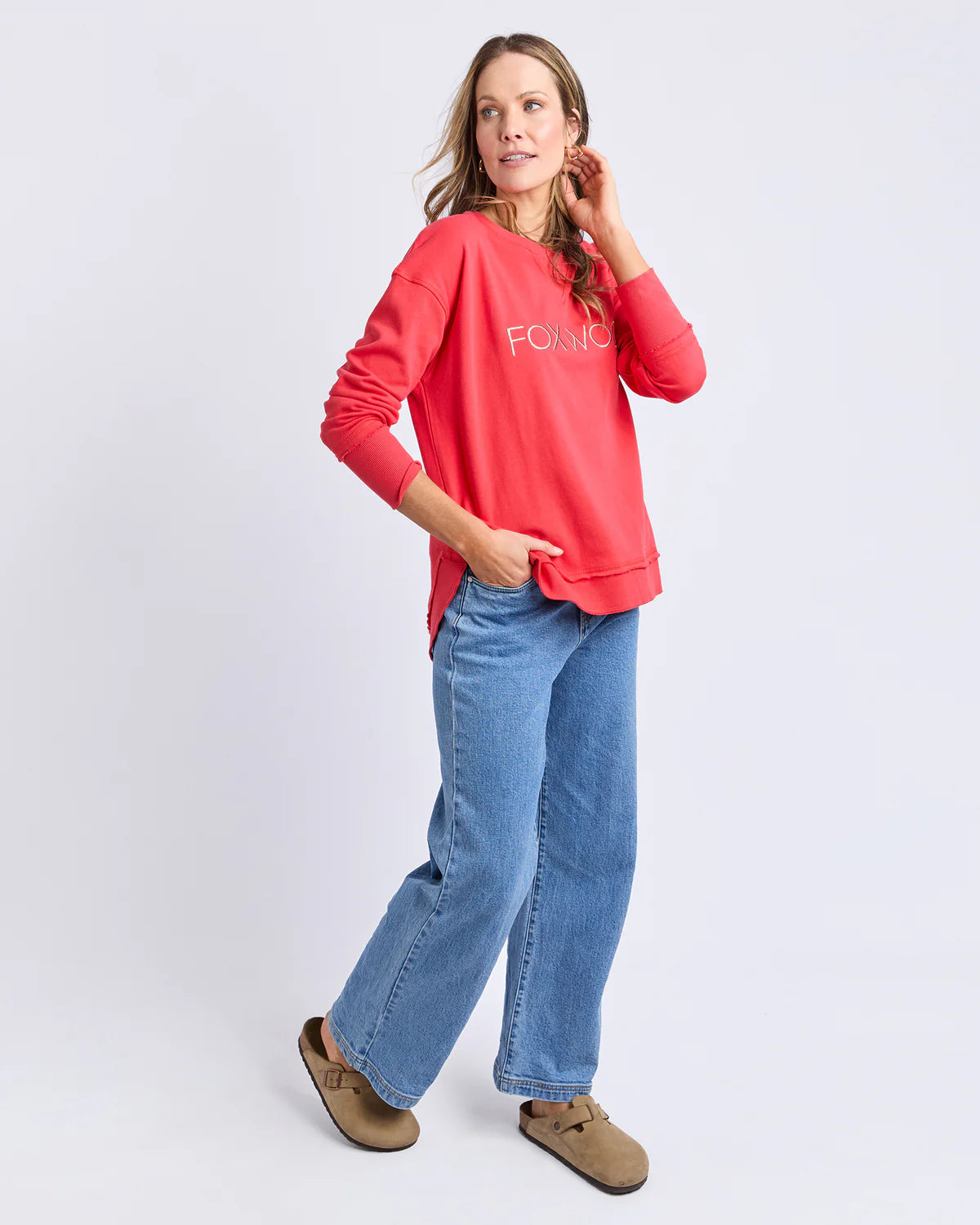 Foxwood Simplified Metallic Crew Red