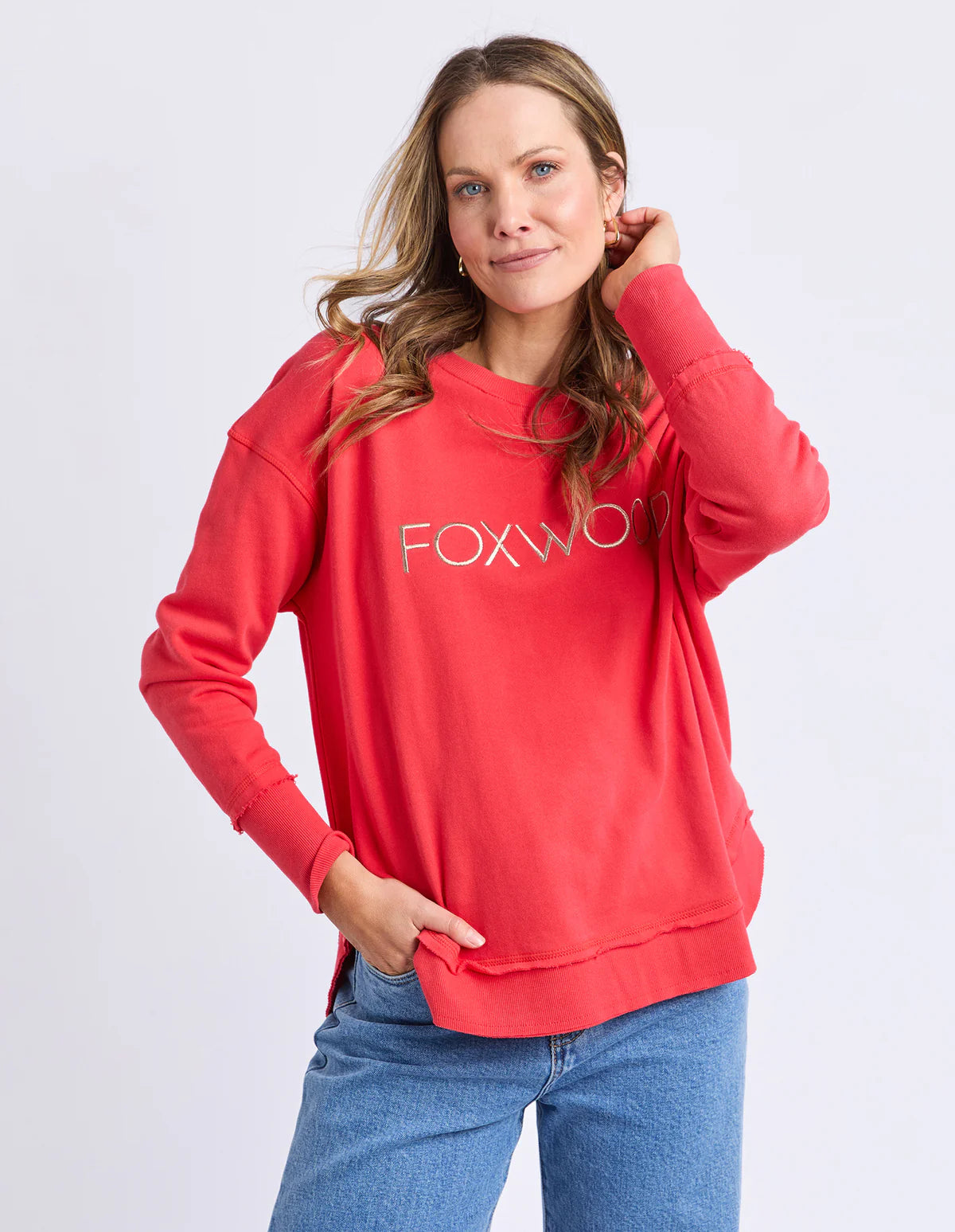 Foxwood Simplified Metallic Crew Red