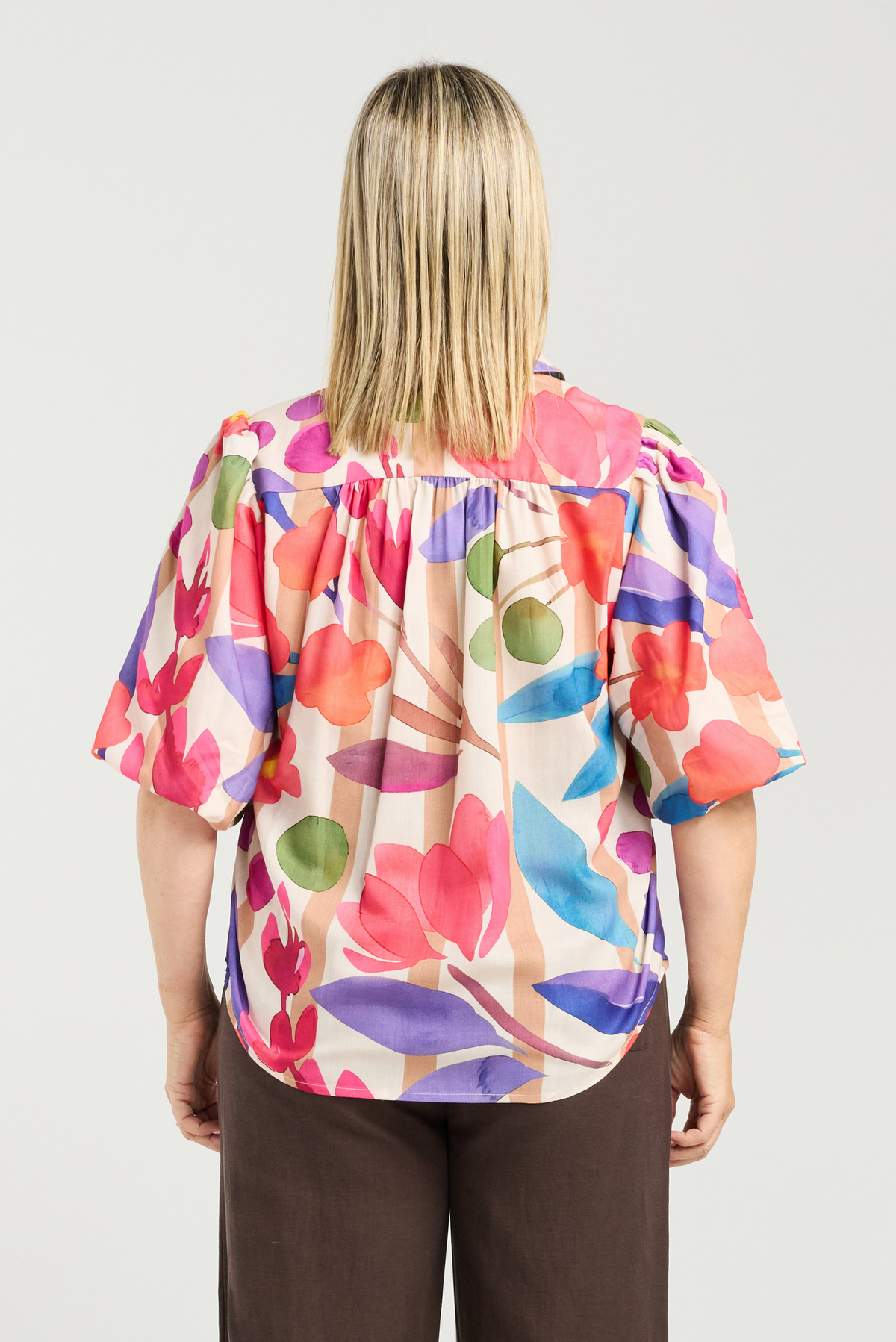 Seduce Lani Blouse Petal Stripe