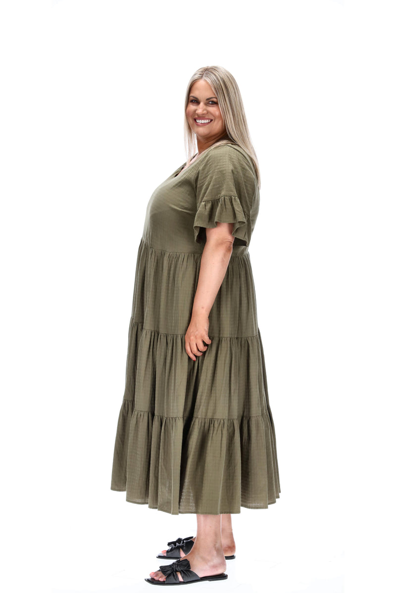 Stella Royal Alice Midi Dress Khaki