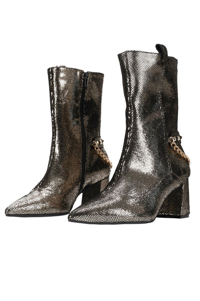 Hey Monday Charlotte Mid Boot Graphite/gold