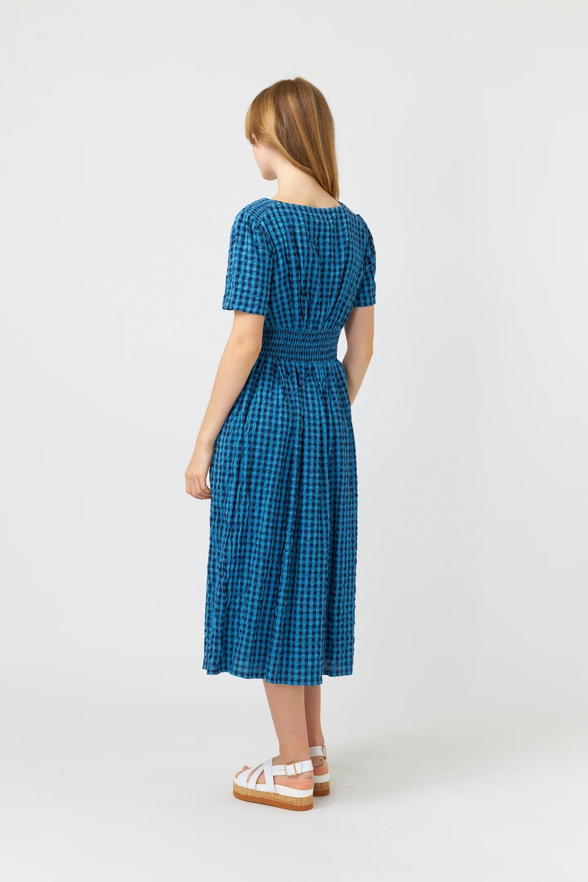 Sylvester Summer Check Dress - Blue