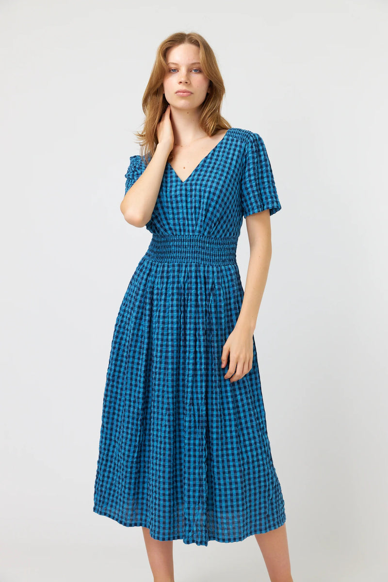 Sylvester Summer Check Dress - Blue