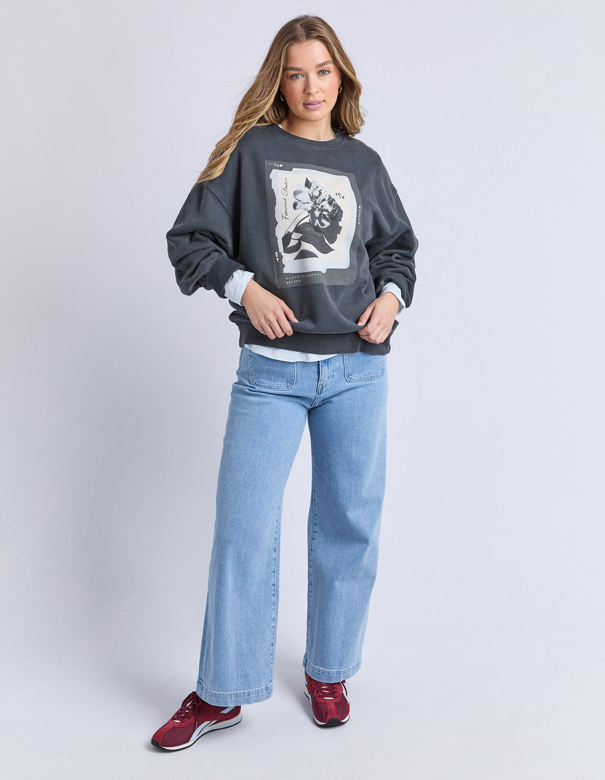 Foxwood True Bloom Crew Charcoal