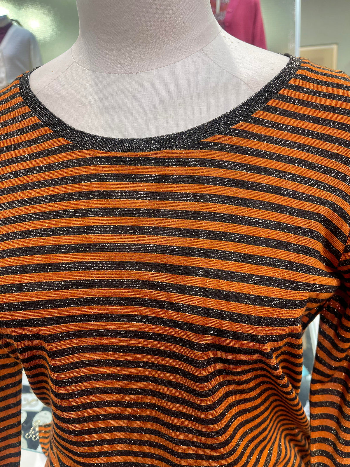 L/S Top - Orange Stripe