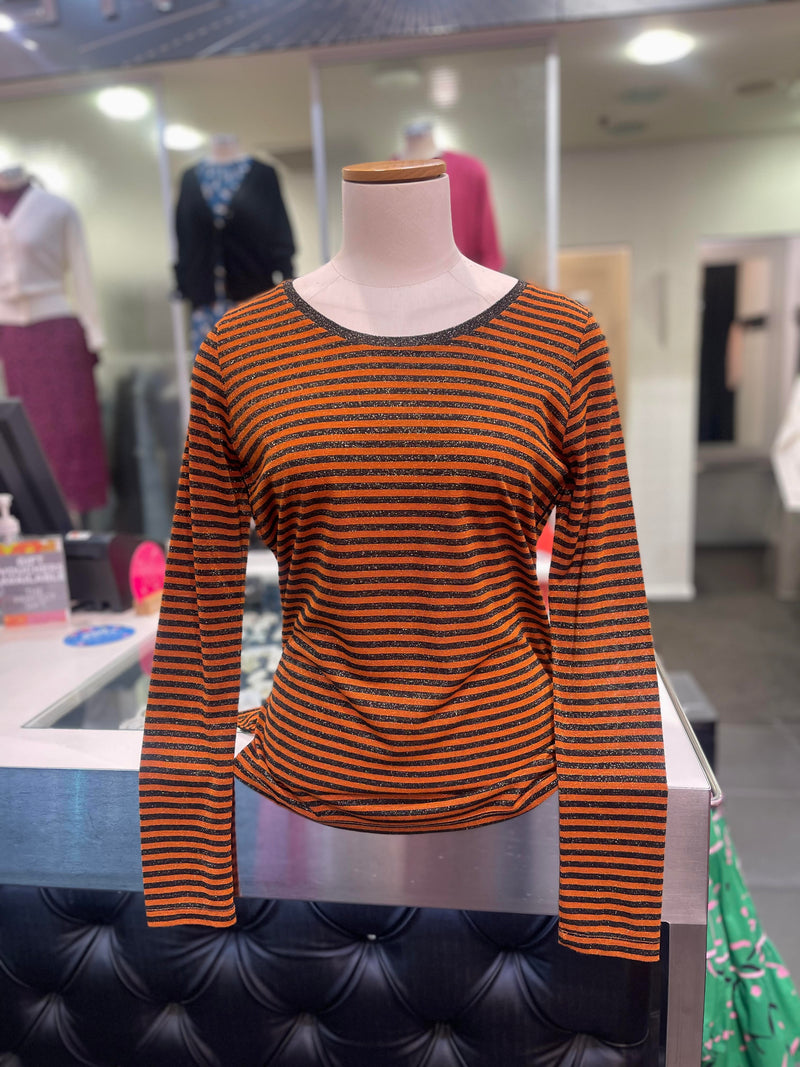 L/S Top - Orange Stripe