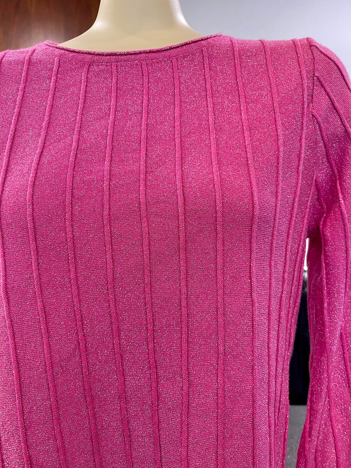 D'Elle Sparkle Knit Jumper - Pink