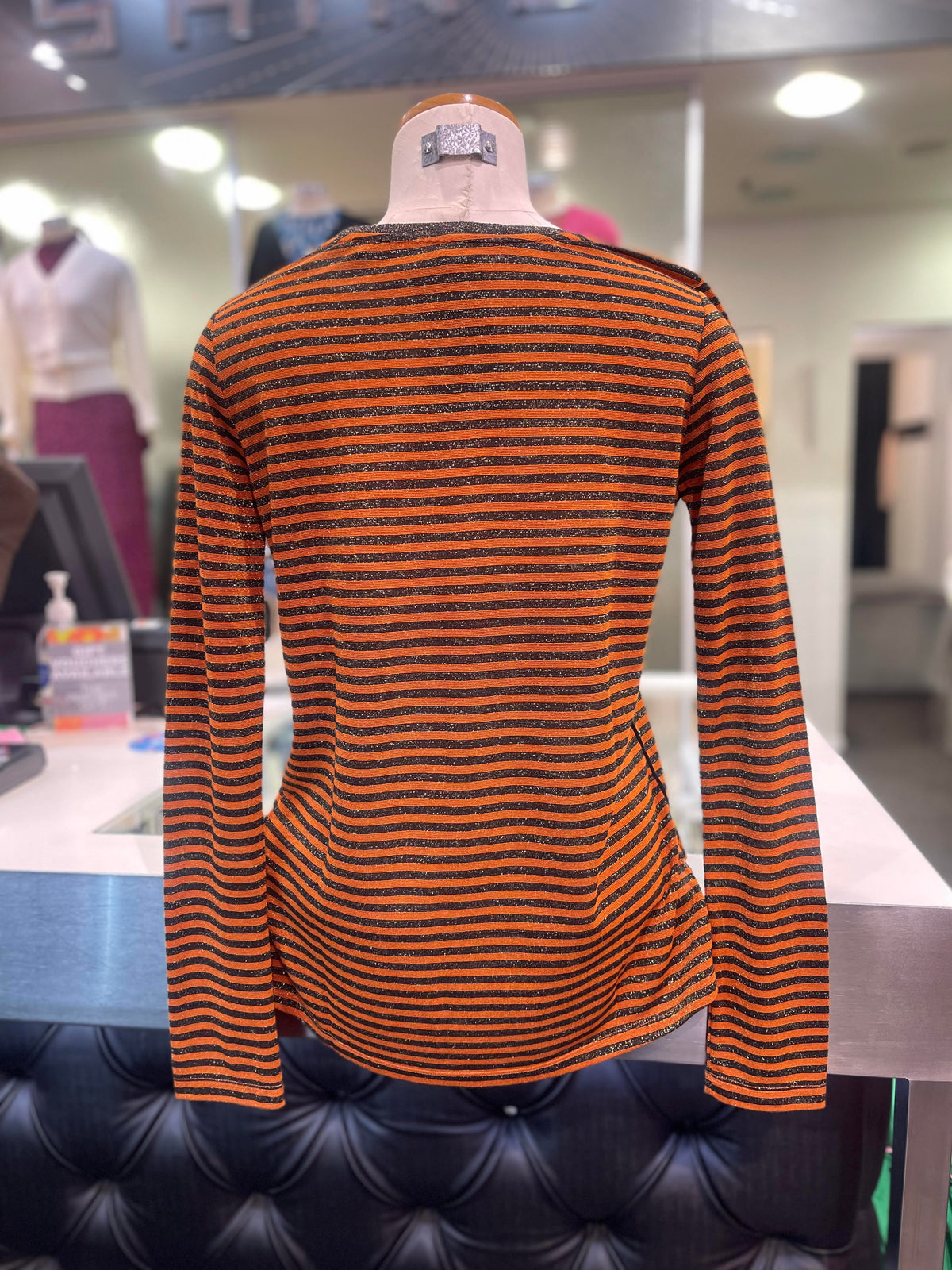 L/S Top - Orange Stripe