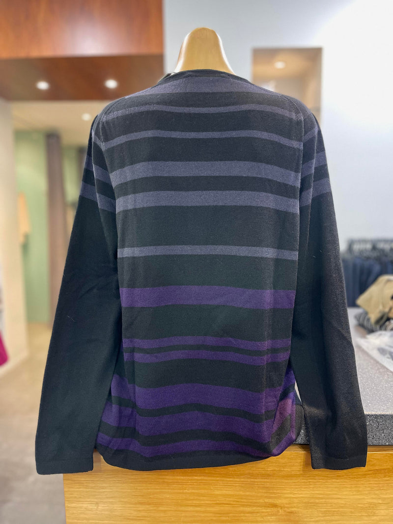 Optimum Merino Striped Cardigan