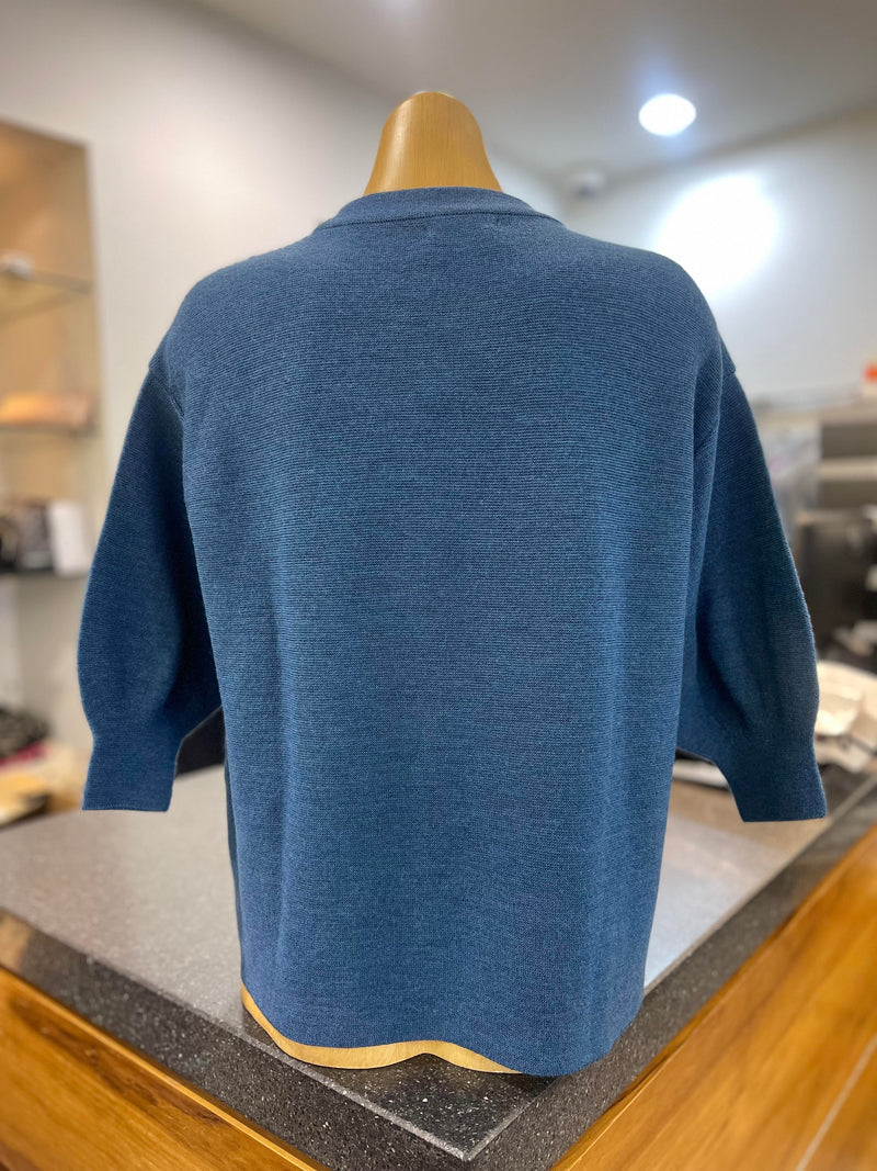 3/4 Tulip Sleeve Jumper - Admiral Blue