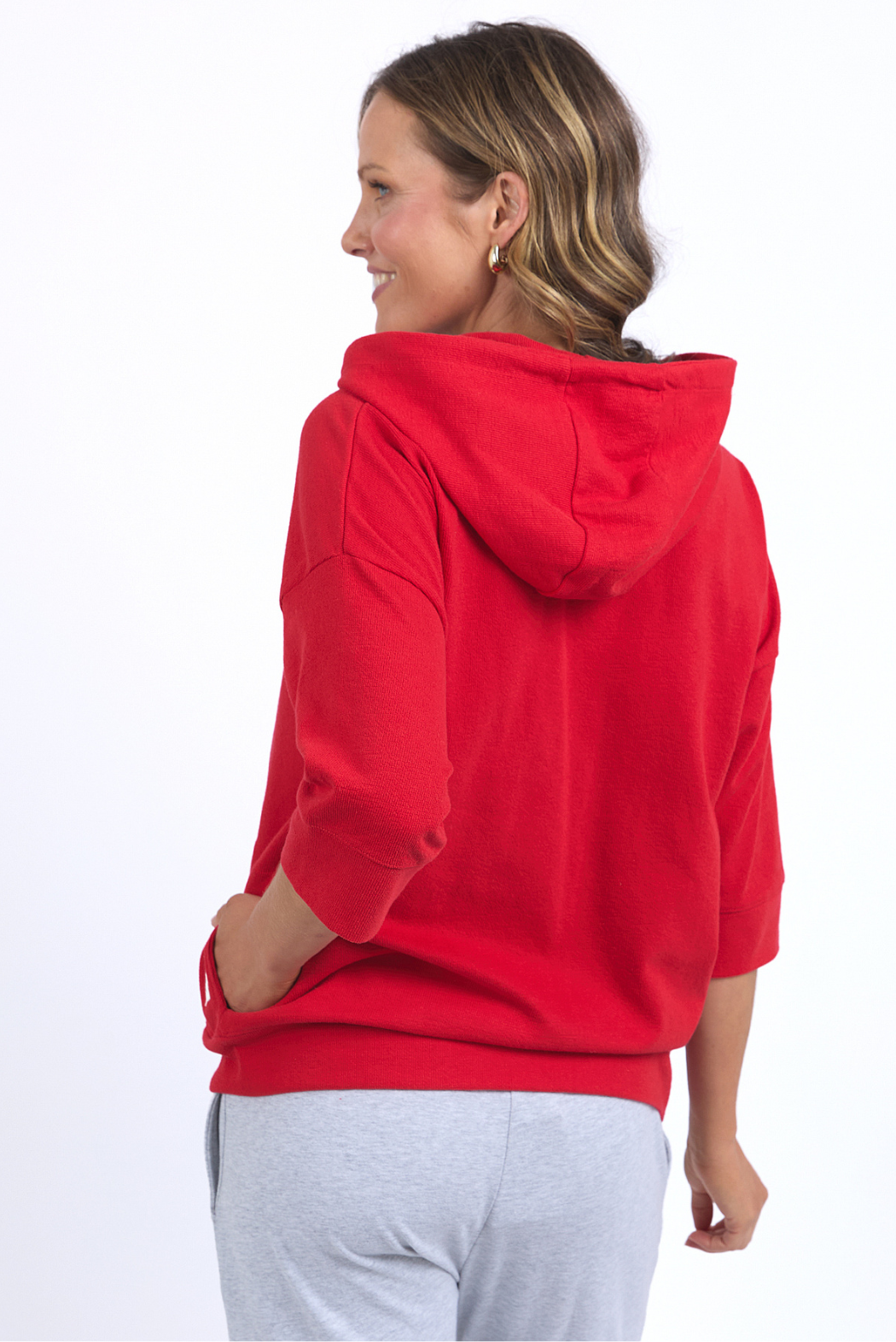 Elm Beachy Zip Hoodie Poppy