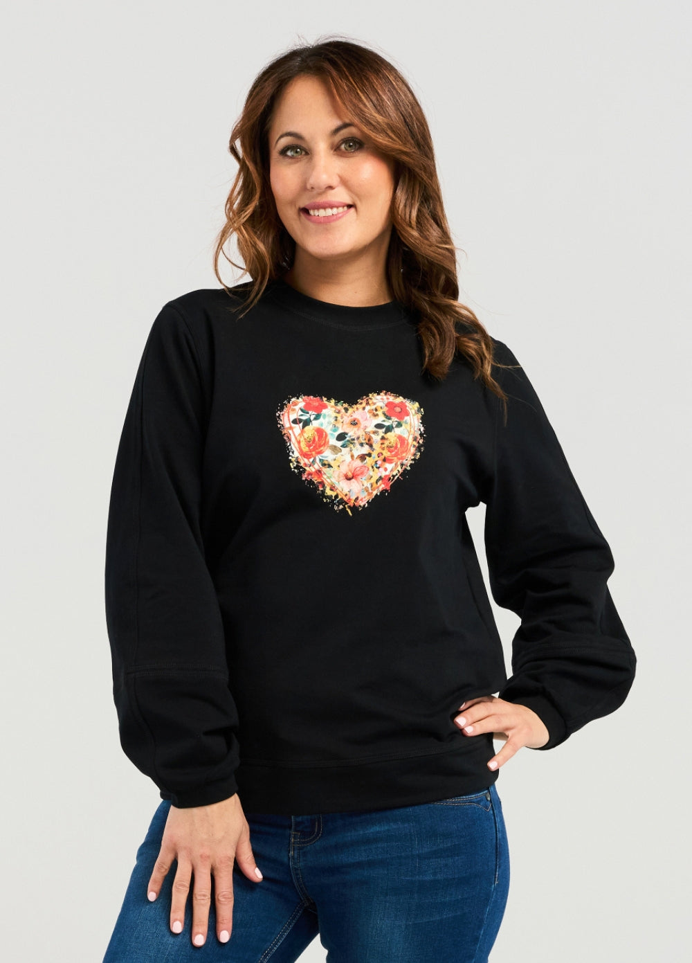 Zafina Louise Sweat-Black