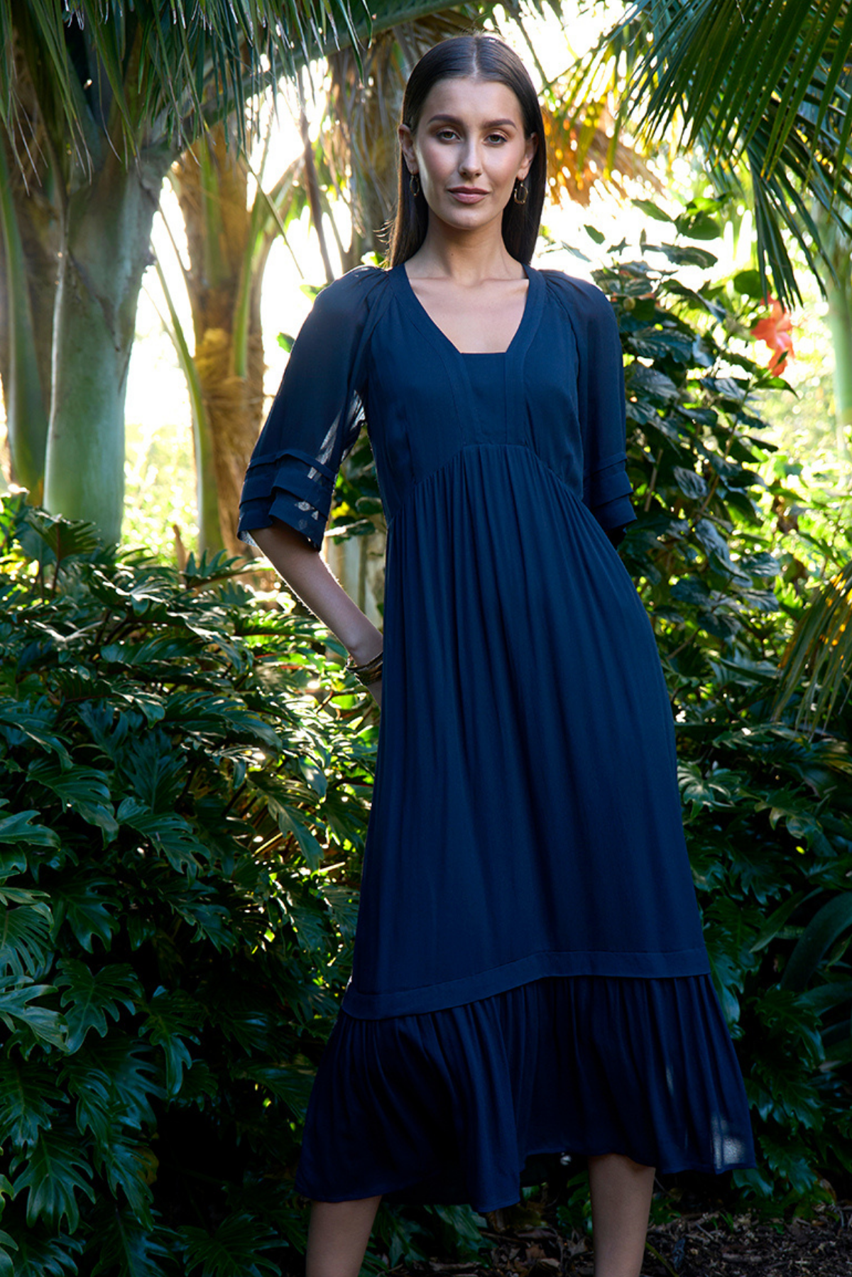 Loobies Story Reina Midi Dress Indigo