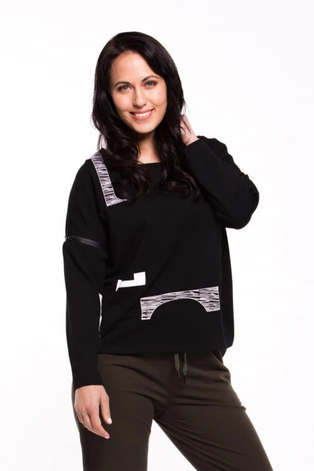 Seduce Relaxed Top - Black