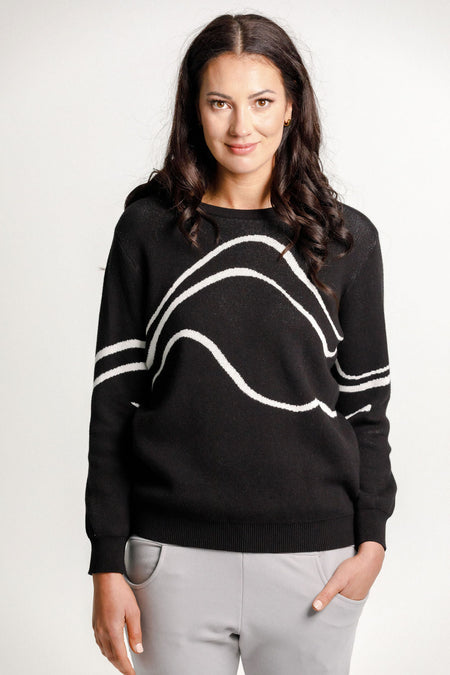 Home Lee Oversized Batwing Hoodie - Black With X Outline Embroidery