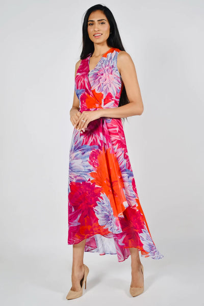 Frank Lyman Maxi In Red Purple Floral