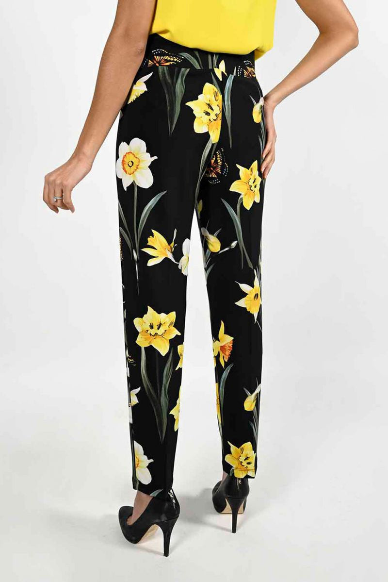 Frank Lyman Black/Yellow Floral Pant Style
