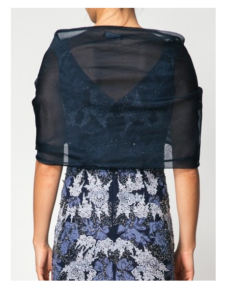 Organza Wrap - Navy