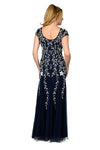 Frank Lyman Navy And White Gown